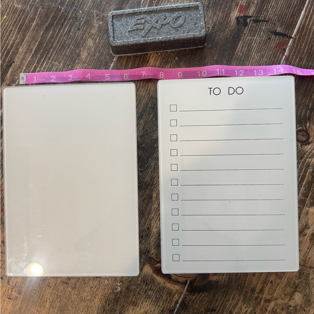 Re•use,Re•duce, Re•cycle ♻️White Dry Erase To-Do Lost/ blank Boards with eraser!